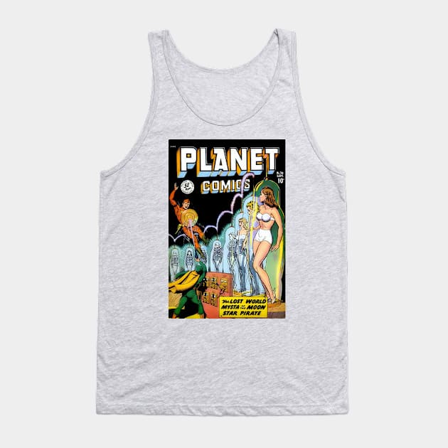 Woman Making Machine Comic Cover Tank Top by Weirdette